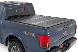 Ford Ranger Hard Low Profile Bed Cover - Rough Country - Tri-Fold Tonneau Cover - '19-'23